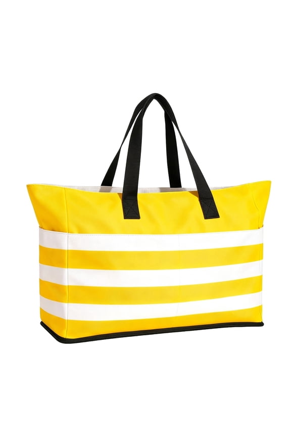 Extra Large 13 Gallon Beach Tote Bag, Multi-Pocket Waterproof Foldable Tote for Pool Travel