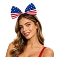 thumbnail image 1 of Win s Way Flag Bow Headband, Soccer Fan Hair Accessory Sports Party Headwrap, National Flag Hair for Game Day, Patriotic Cheer Hairband for Women and Girls, 1 of 4