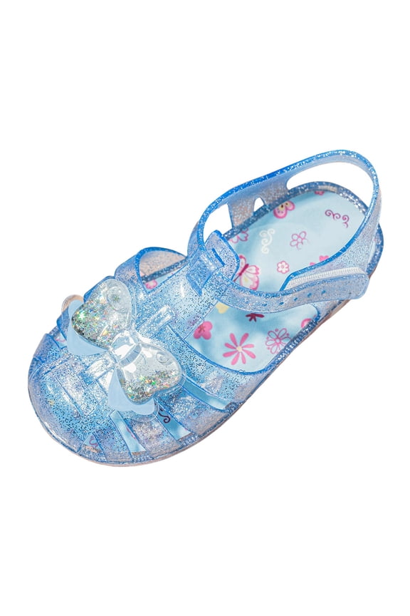 G-irls Closed-Toe Jelly Slide Sandals, Soft Sole Slip-On Summer Beach Shoes, Breathable Casual Footwear