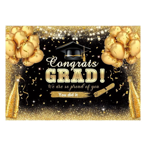 Win s Way Graduation Banners Senior Class of 2026 Decorations, Congrats Grad Backdrop. Large Celebration Night Party Supplies, 1PC.