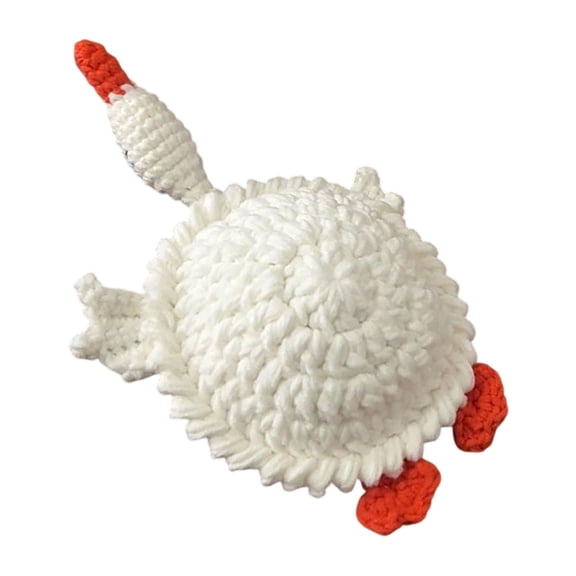 Win s Way Handmade Crochet White Goose Coasters Cute Drink Coaster 1 Piece for Coffee Table Tabletop Protection Home Decor