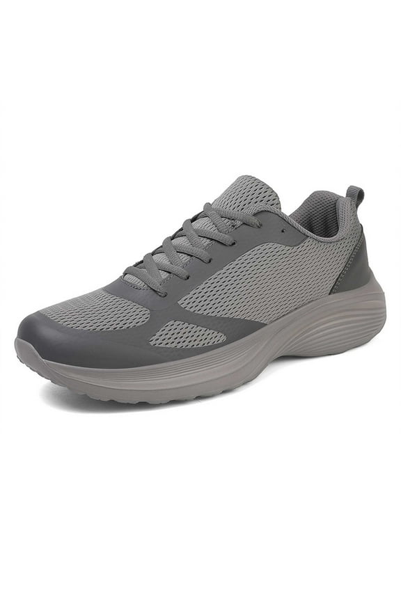 Men's Breathable Lightweight Athletic Walking Sneakers, Slip-On Mesh Runner with Supportive Insole