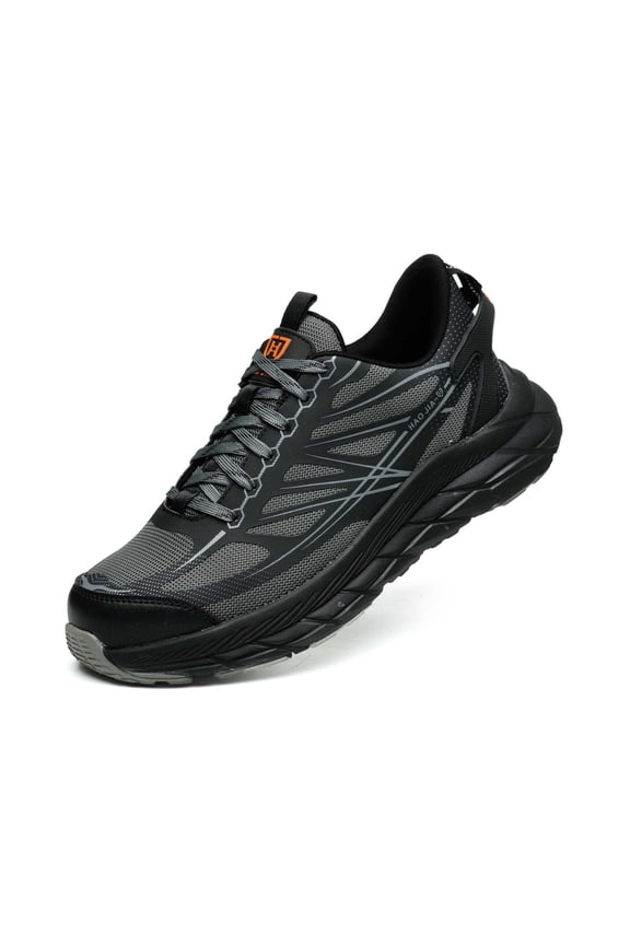 Men's Fashion Breathable Mesh Work Sneakers, Puncture Proof Thick Sole Outdoor Sports Footwear