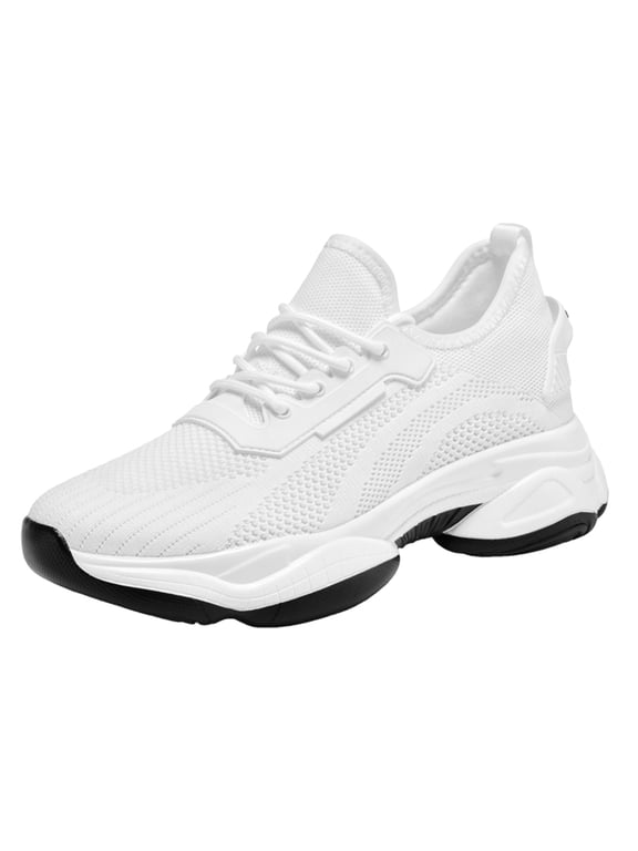 Men's Height Increasing Sneakers, Fashion Platform Shoes with Breathable Mesh Upper