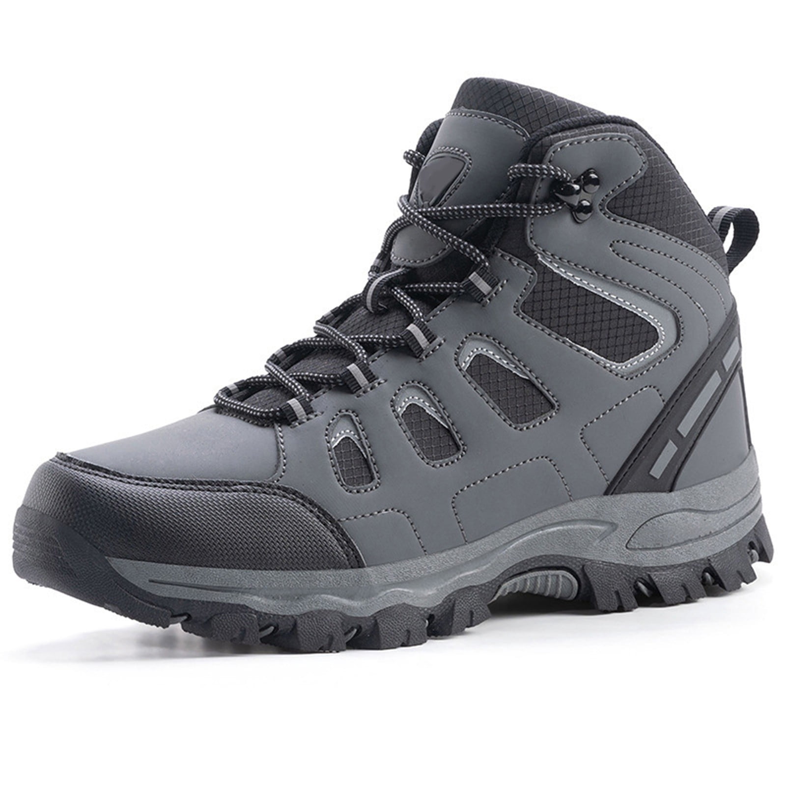 Win s Way Men's High Top Hiking Sneakers, Lightweight Ankle Support Trekking Shoes for Adventure