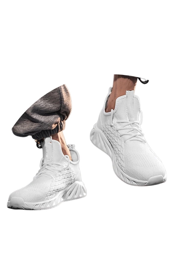 Men's Lightweight Athletic Sneakers, Breathable Mesh Running Walking Shoes For Gym & Training