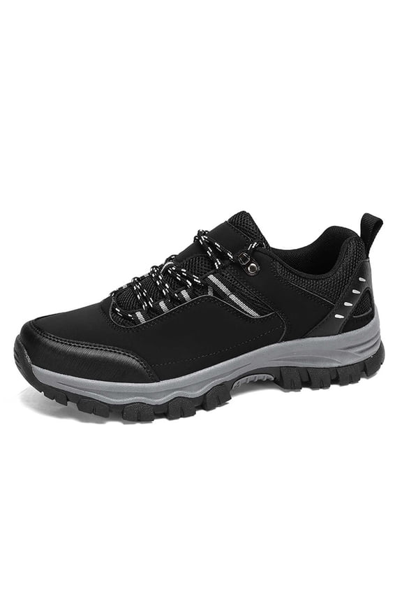 Men's Platform Casual Sneakers, Breathable Walking Shoes With Rubber Traction For Nature Hikes