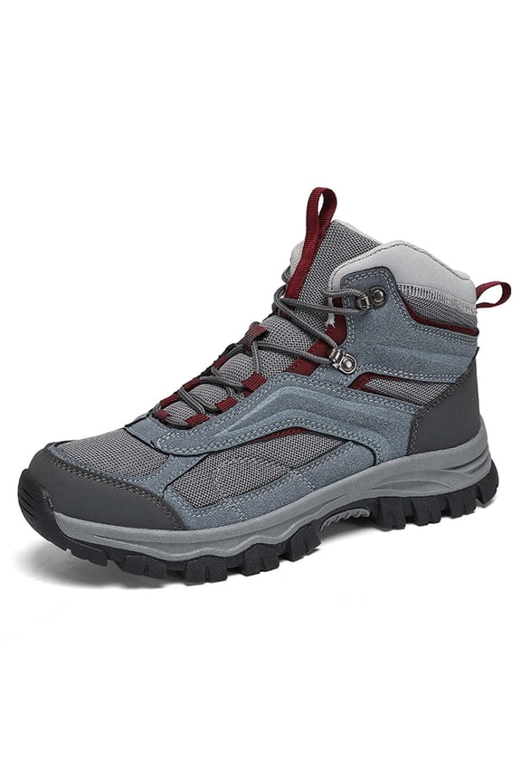 Men's Rugged Hiking Boots, Trekking Climbing Adventure Footwear With Stability Traction Grip Gear