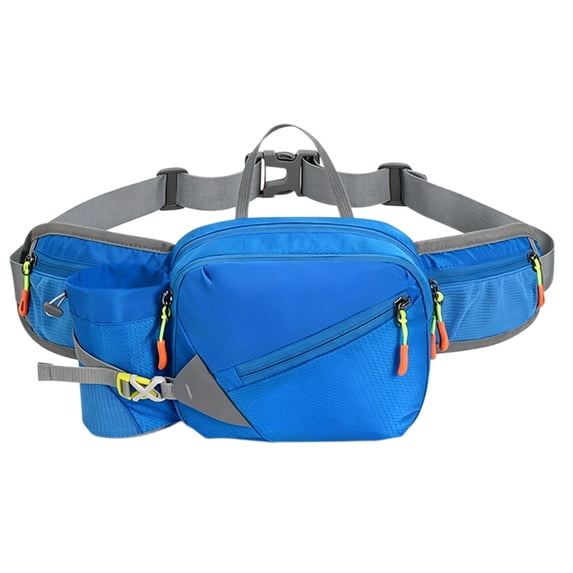 Win s Way Multi-Pocket Waist Pack with Water Bottle Holder, Waterproof Breathable Sports Fanny Pack, Adjustable Carry Bag for Running Hiking Cycling Climbing