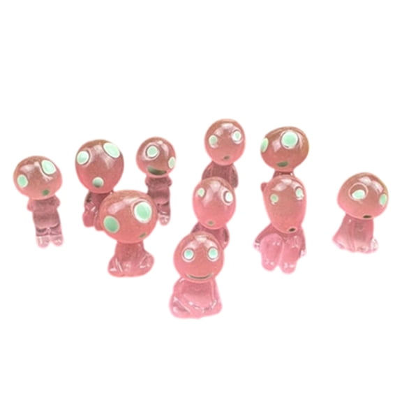 Win s Way Pink Alien Glow in The Dark Stones Luminous Decorative Pebbles Multiple Shapes for Garden Aquarium Walkways Outdoor Use