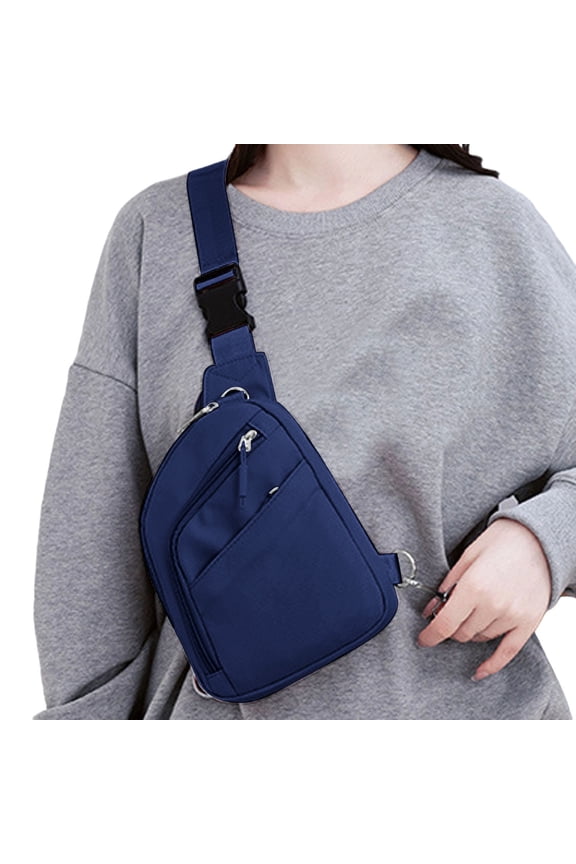 Travel Crossbody Bag Waterproof Lightweight Multi-Pocket Unisex Passport Sling Chest Bag Anti Theft Shoulder Bag Daily Commute