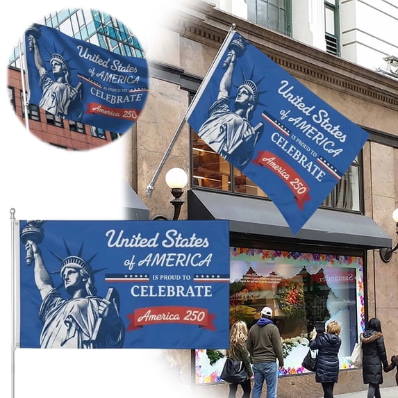 Win s Way USA 250th Anniversary Flag 1776-2026 American Independence Celebration Banner