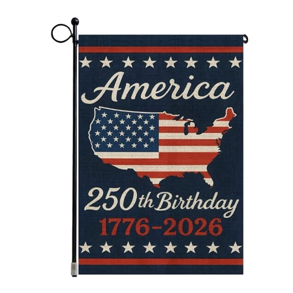 Win s Way USA 250th Anniversary Garden Flag, 1776-2026 Patriotic Outdoor Yard Banner for 4th of July Decor