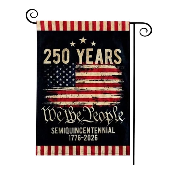Win s Way USA 250th Anniversary Garden Flag, 1776-2026 Patriotic Outdoor Yard Banner for 4th of July Decor