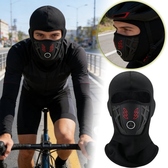 Win s Way Winter Fleece Lined Thermal Face Mask, Windproof Cold Weather Gear for Cycling Motorcycle Skiing, Unisex Ski Hood compatible with Ski Gear & Snowboard Boots