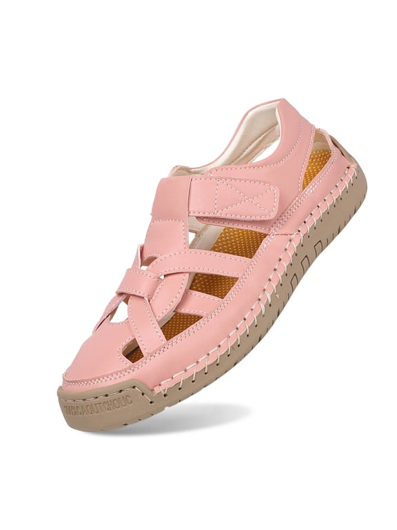 Women Flat Woven Roman Sandals Lightweight Beach Shoes Summer