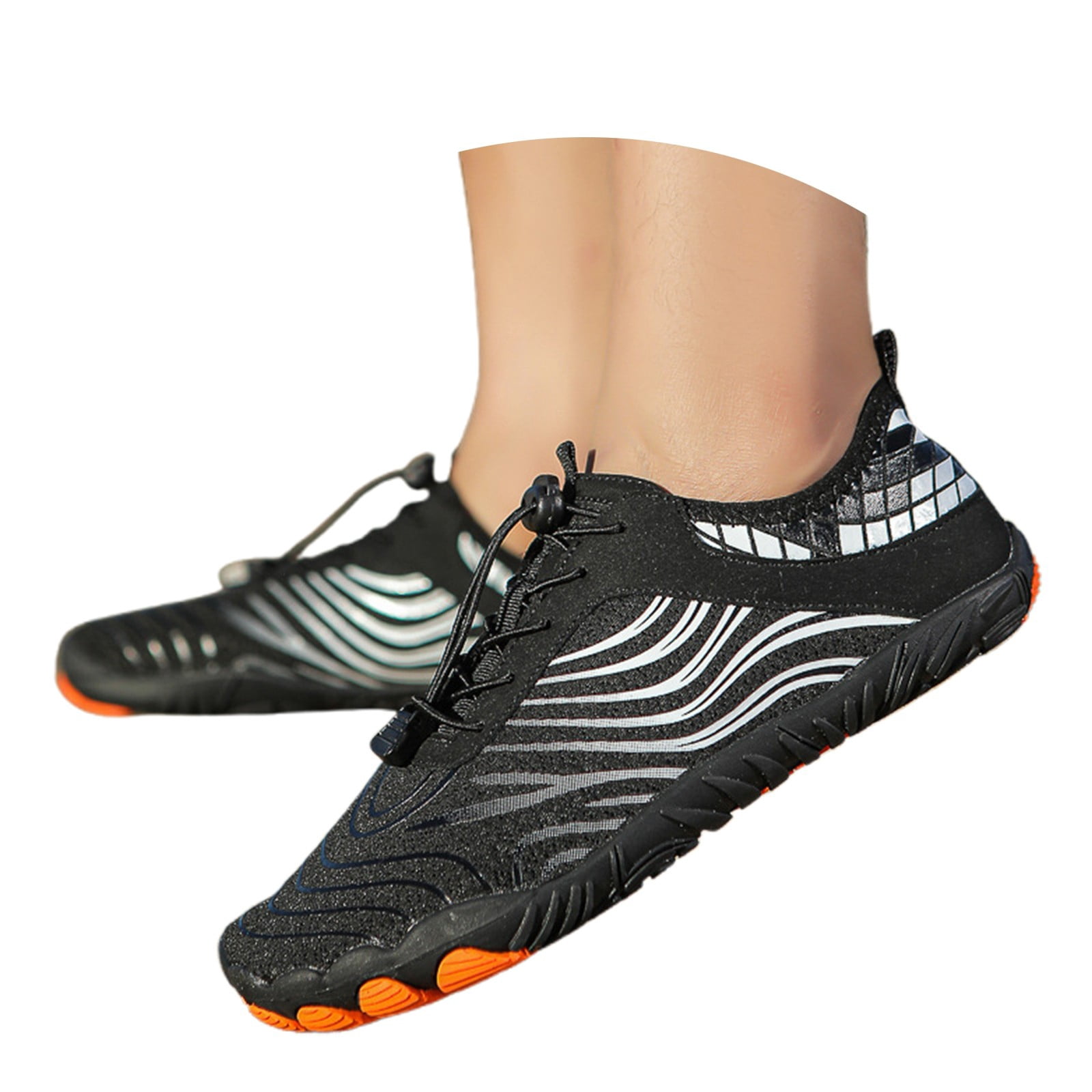 Win s Way Women's Barefoot Water Shoes, Minimalist Toe Sock Mesh Sneakers for Hiking & Fitness