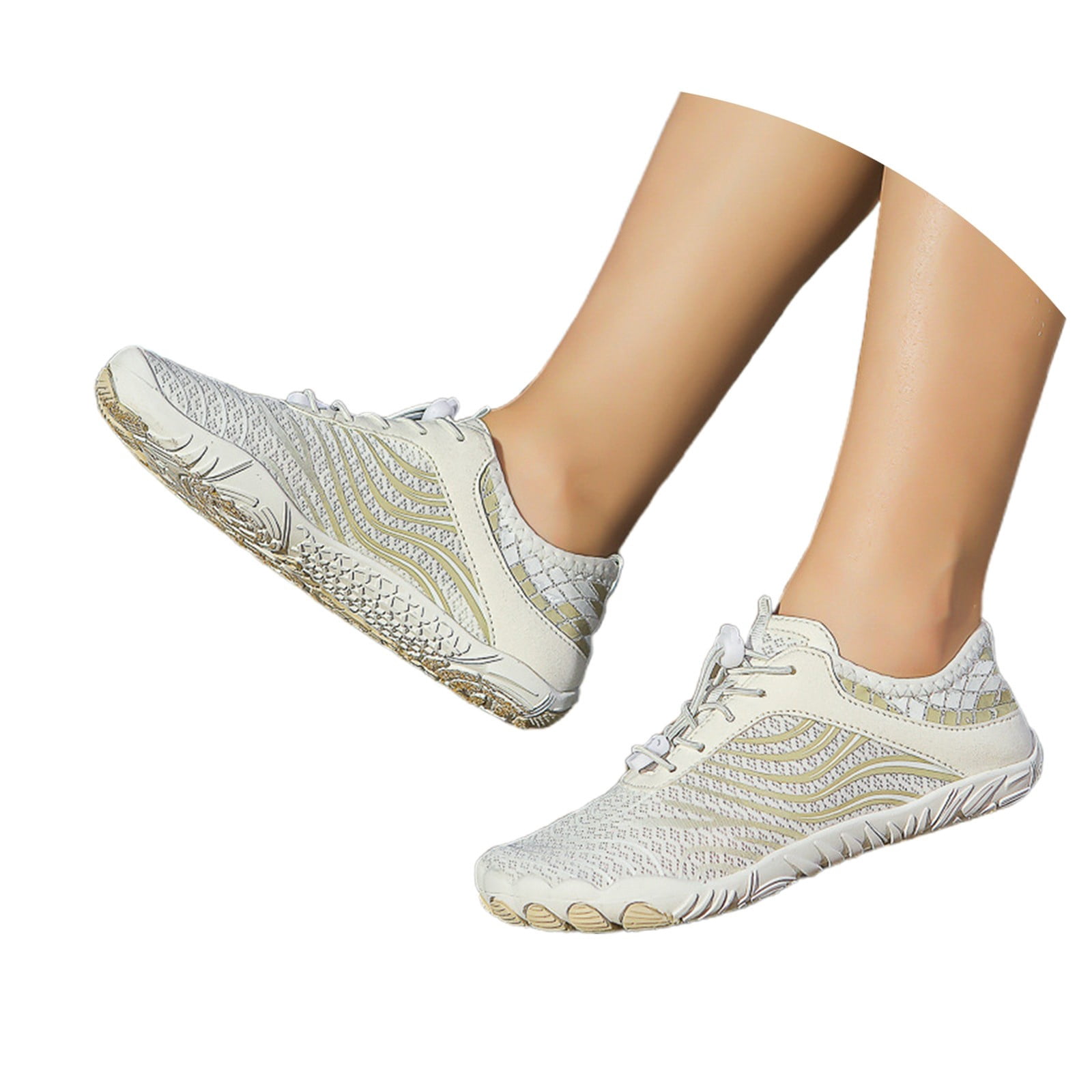 Win s Way Women's Barefoot Water Shoes, Minimalist Toe Sock Mesh Sneakers for Hiking & Fitness