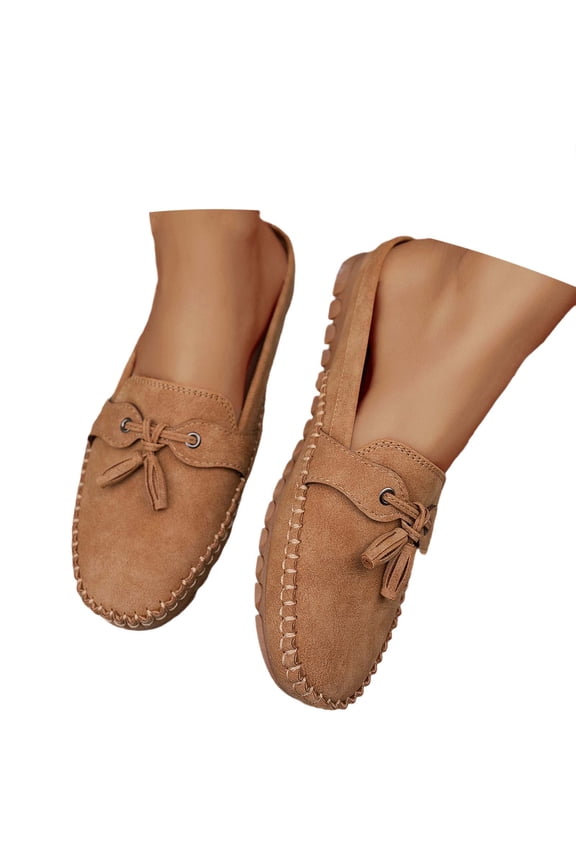 Women's Flat Fringe Mules Slip On Closed Toe Casual Slippers