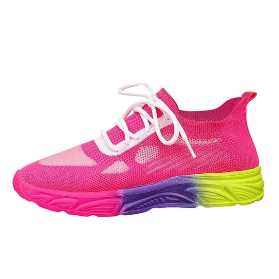 Win s Way Women's Knitted Running Sneakers, Breathable Athletic Shoes for Workout & Leisure
