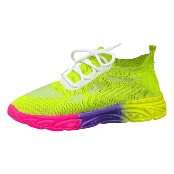 Win s Way Women's Knitted Running Sneakers, Breathable Athletic Shoes for Workout & Leisure