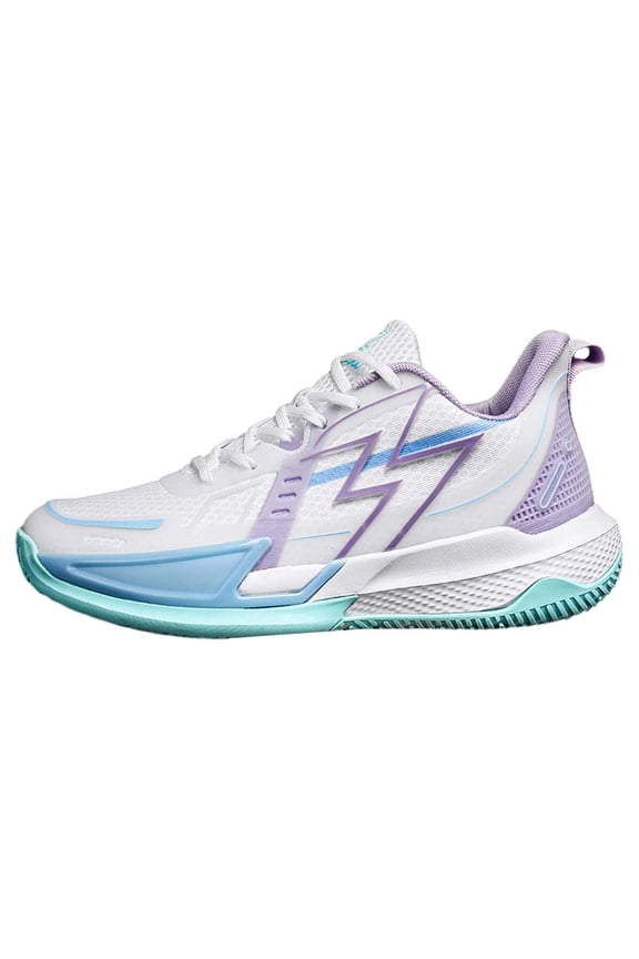 Women's Low Top Mesh Training Sneakers, Basketball Style Athletic Walking Shoes with Arch Support