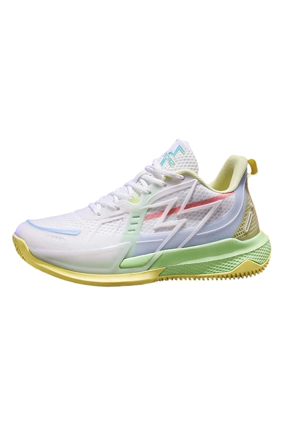 Women's Low Top Mesh Training Sneakers, Basketball Style Athletic Walking Shoes with Arch Support