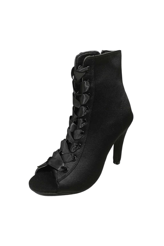 Women’s Open Toe Breathable Dance Chunky Heel High Heels Performance Party Evening Pumps