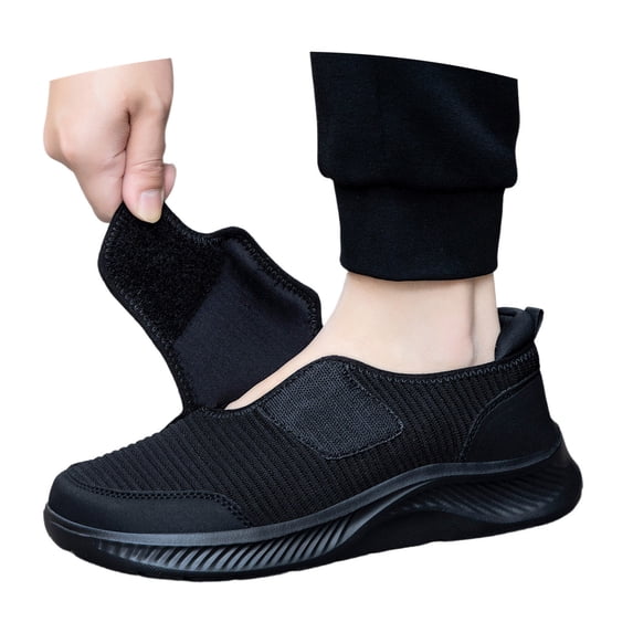 Win s Way Women's Wide Toe Walking Sneakers, Orthopedic Mesh Upper Shoes with Hook-and-Loop Closure