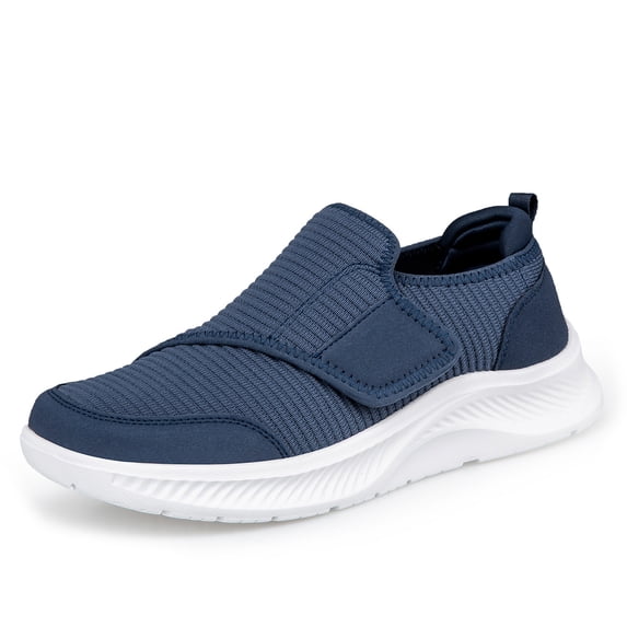 Win s Way Women's Wide Toe Walking Sneakers, Orthopedic Mesh Upper Shoes with Hook-and-Loop Closure
