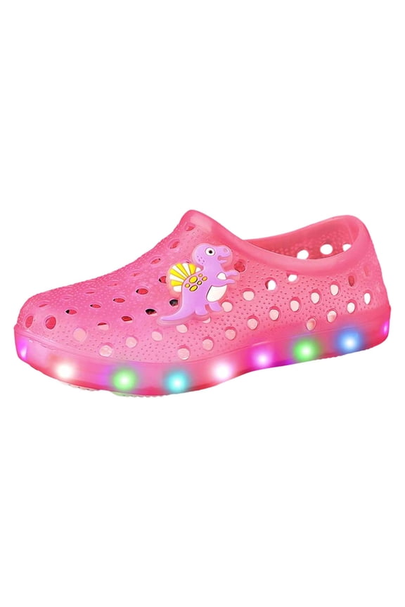 Kids Cartoon Clogs - Front Open EVA Garden Shoes, Lightweight Slip-On Sandals for Girls Indoor Outdoor