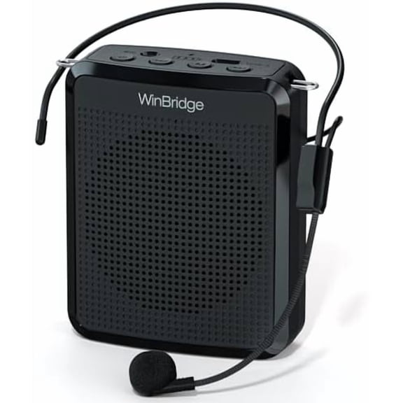 WinBridge Voice Amplifier with Portable Microphone, Teacher Microphone for Classroom,Tour Guide Speaker, Headset Mic for Group Instructor, Megaphone Mic, Clear Sound| No Feedback, WB008 2025 New