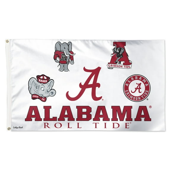 WinCraft Alabama Crimson Tide 3' x 5' Single-Sided Heritage Inspired Deluxe Evolution Flag