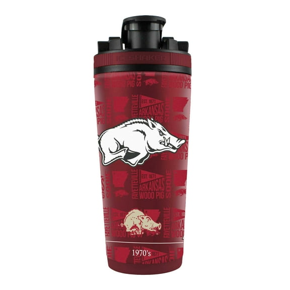 Arkansas Razorbacks 26oz. 4D Stainless Steel Shaker Bottle