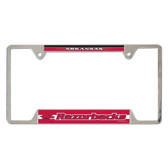 WinCraft Arkansas Razorbacks Chrome Plated Metal License Plate Frame