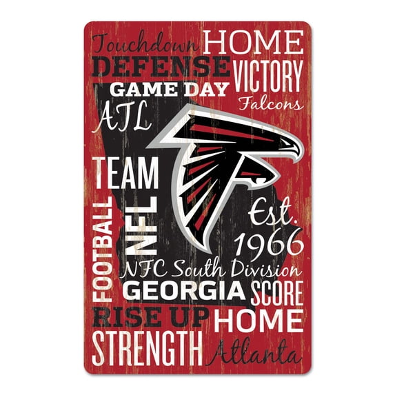 WinCraft Atlanta Falcons 11'' x 17'' Wordmark Wood Sign