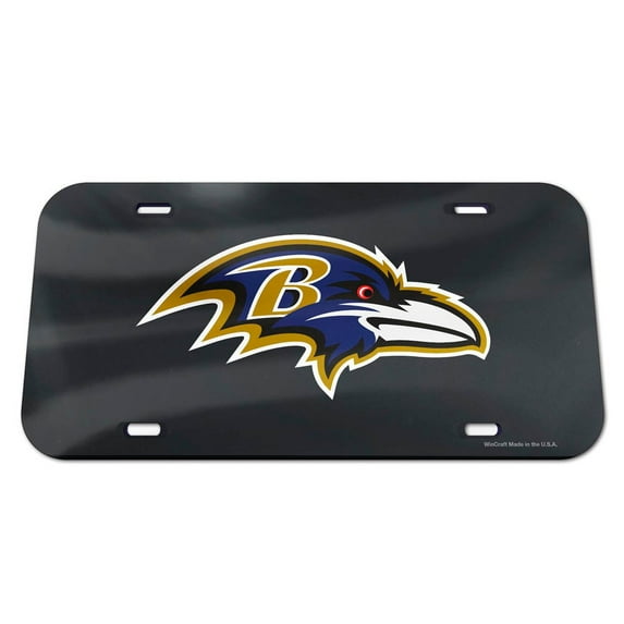 WinCraft Baltimore Ravens Logo Crystal Mirror License Plate
