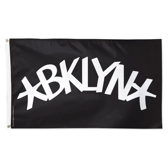 WinCraft Brooklyn Nets 3' x 5' Single-Sided Deluxe Secondary Team Logo Flag