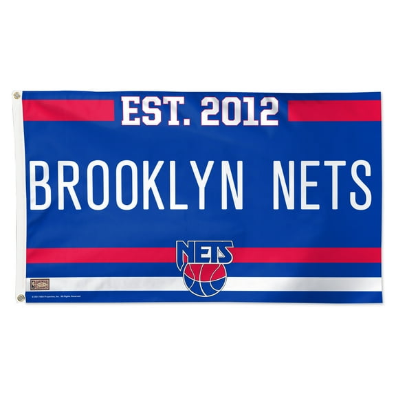 WinCraft Brooklyn Nets 3' x 5' Single-Sided Franchise Establishment Deluxe Flag