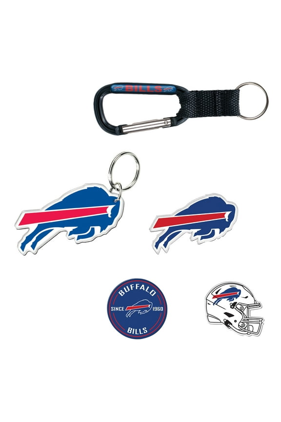 Buffalo Bills 5-Pack Key Ring and Fridge Magnet Set