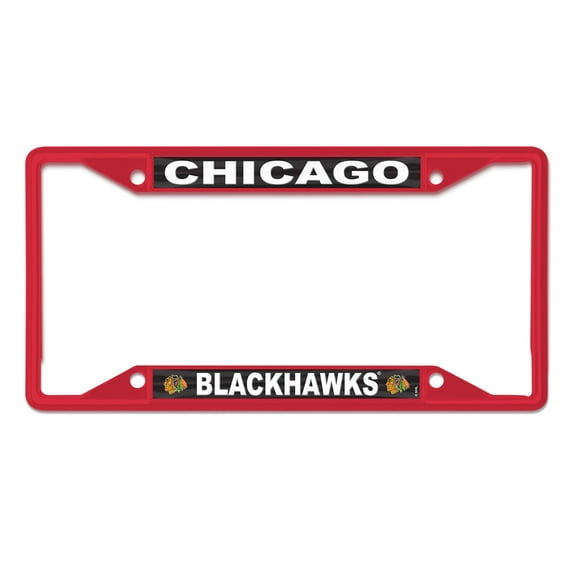 WinCraft Chicago Blackhawks Chrome Colored License Plate Frame