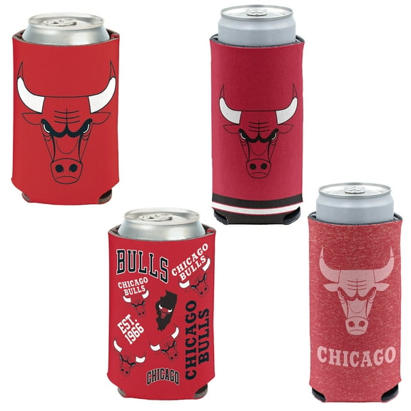 WinCraft Chicago Bulls 4-Pack 12oz. Can & Slim Can Cooler Set