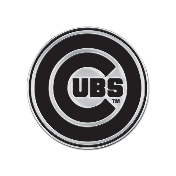 MLB Chicago Cubs Team Metal Chrome Free Form Auto Emblem