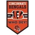 thumbnail image 1 of WinCraft Cincinnati Bengals 11" x 17" Chevron Wood Sign, 1 of 1