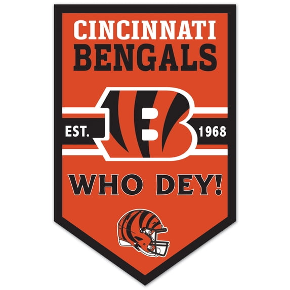 WinCraft Cincinnati Bengals 11" x 17" Chevron Wood Sign