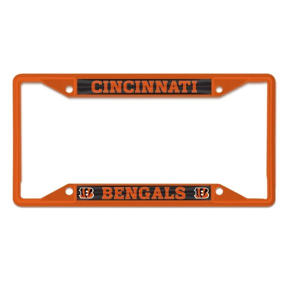 NFL Cincinnati Bengals Team Colored Small Over Small License Plate Frame