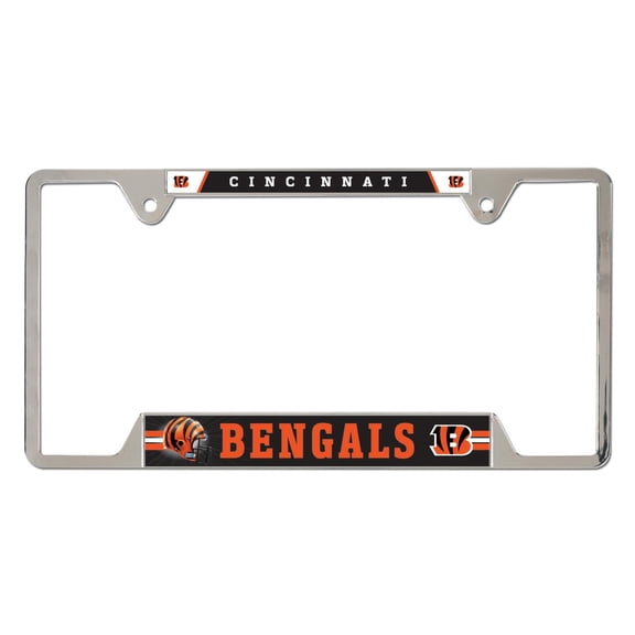 WinCraft  Cincinnati Bengals Chrome Plated Metal License Plate Frame