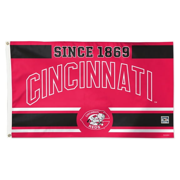 WinCraft Cincinnati Reds 3' x 5' Single-Sided Franchise Establishment Deluxe Flag