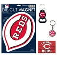 thumbnail image 1 of WinCraft Cincinnati Reds 4-Pack Key Rings and Magnets Set, 1 of 1