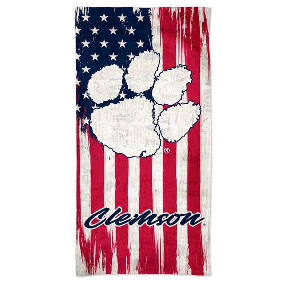 WinCraft Clemson Tigers 60'' x 30'' Patriotic Spectra Beach Towel